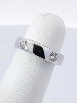 0.65 Cttw Diamond & 14k White Gold Anniversary Ring 6.3 Grams Size 4 Fw0226iszdu