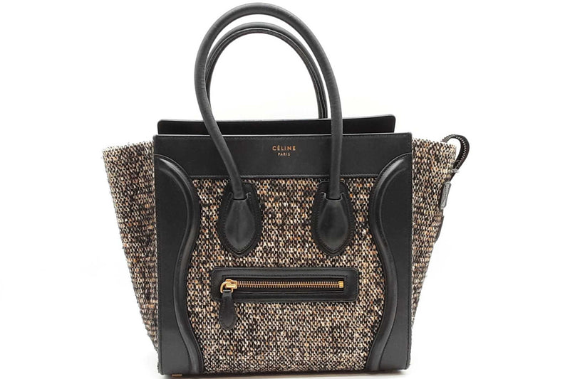 Celine Tweed Micro Luggage Top Handle Bag Eb1125rrxde