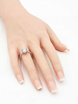 3.77 Cttw Lab-grown Diamond & 14k Gold Ring With Cert 3.4g Size 6.5 Fw0326locrdu