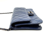 Chanel Crossing Times Mini Flap Bag In Navy Blue Quilted Lambskin Fw0125lcxzdu