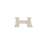 Hermes Lizard Logo Buckle Silver Buckle Mk0126lrzxmia