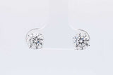 2.0cttw Lab Grown Diamond Stud Screwback Earrings 14k White Gold 1.1g Eb326wcrsa