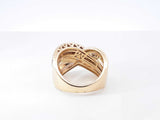 Le Vian Diamond Crossover Ring In 14k Gold 10.1 Grams Size 6.75 Fw0926czxdu