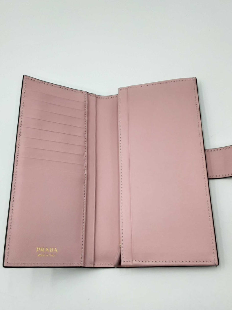 Prada Saffiano Leather Long Wallet Eb0624pxzdu