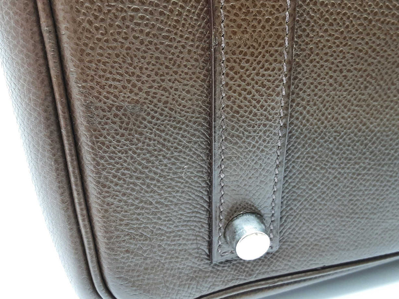 Hermes Birkin 35 Toundra Brown Epsom Palladium Hardware Handbag Do0825sxzxde