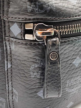 Mcm Stark Side Studs Small Backpack In Black Visetos Coated Canvas Fw0926orxdu