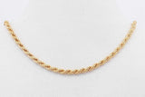 18k Yellow Gold Rope Chain Necklace 8.5 Grams 17.5 Inch Eb0826lxxzsa