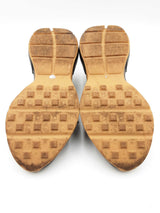 Gucci Rhyton Sneakers In Black Iridescent Logo Leather Size 9 Fw0126lcrdu