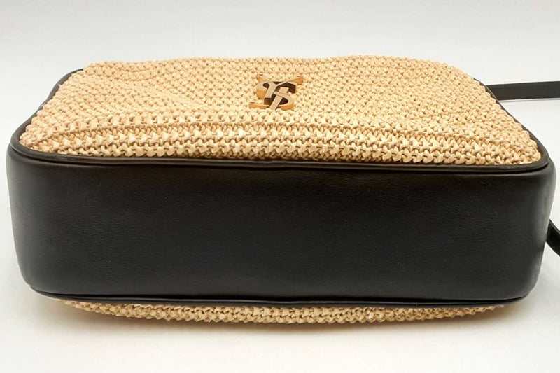 Yves Saint Laurent Woven Raffia Lou Camera Bag Eb0125prxsa