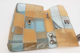 Chanel Pvc Beige & Blue Patchwork Flap Bag Eb0626cxzsa
