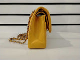 Chanel Yellow Quilted Lambskin Medium Flap Yellow Purse Rm0825izxz