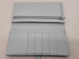 Hermes Bearn Soufflet Bleu Brume Blue Chevre Mysore Palladium Wallet Do1025cxzde