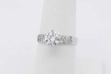 1.0ctw Center Round Diamond Ring 14k White Gold 2.5 Grams Size 6.5 Eb0325lcxzsa
