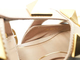 Valentino Roman Stud Ankle Strap Heel Beige Size 38 Aa0626lrzsa