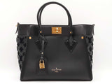 Louis Vuitton On My Side Mm Black Leather Tote Bag Fw0525lczxdu