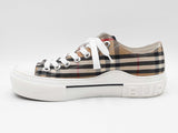Burberry Jack Trainers In Archive Check Cotton Canvas Size Eu 39 Fw1125ozxdu