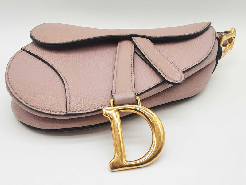 Christian Dior Saddle Blush Pink Grained Leather Handbag Do0625oxzxde