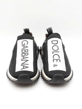 Dolce & Gabbana Sorrento Logo Sneakers In Black & White Size 12 Fw0626rxdu