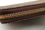 Louis Vuitton Damier Ebene Clemence Zip Around Wallet Eb0526oxzde