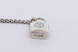 Louis Vuitton Sterling Silver Lockit Pendant Necklace 8.2 Grams 20 In Eb826lrxsa