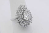 1.91cttw Diamond Ring In 14k White Gold 7.3 Grams Size 8.25 Eb0126lrxzsa