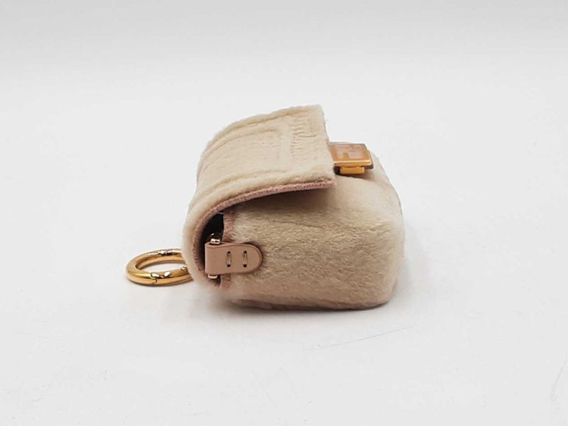 Fendi Nano Baguette Mink Crossbody Bag & Charm Fw0225loxzdu