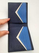 Bally Navy Blue Bifold Wallet Eb0325ixsa