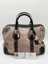Prada Studded Trunk Bauletto Top Handle Bag Eb0726cxzde