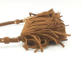 Yves Saint Laurent Suede Fringe Clutch Sd0625ocrsa