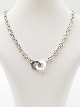 Tiffany & Co. Interlocking Circles 925 Necklace 38.3g 15.5 Inches Fw0426lzxdu