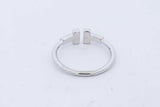 Tiffany & Co. T Diamond Wire 18k White Gold Ring 2.7 Grams Size 7.5 Eb0826cxzde