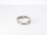 Tiffany & Co. Diamond & Silver Somerset Mesh Ring 2.1 Gram Size 4.75 Fw0826lrxdu