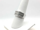 0.84 Dwt Diamond 9.3 Grams White Gold 18k Size 7.5