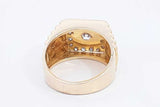 0.93ctw Diamond Ring In 14k Yellow Gold 8.4 Grams Size 8.5 Eb0325cexsa