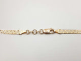 14k Yellow Gold Cleopatra Herringbone Necklace 7.8 Grams 16.5 Inch Fw0726orzdu