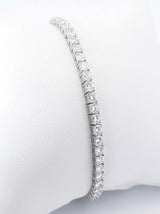 5.5 Cttw Diamond & 14k White Gold Tennis Bracelet 11.1 Grams 7 Inch Fw0926lrxzdu