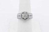 0.86cttw Diamond Ring In 10k White Gold 5.5 Grams Size 6.75 Eb0826ocrsa