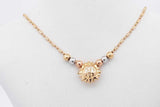 18k Yellow Gold Sun Pendant Necklace 4.4 Grams 15.5 Inch Eb0826worsa