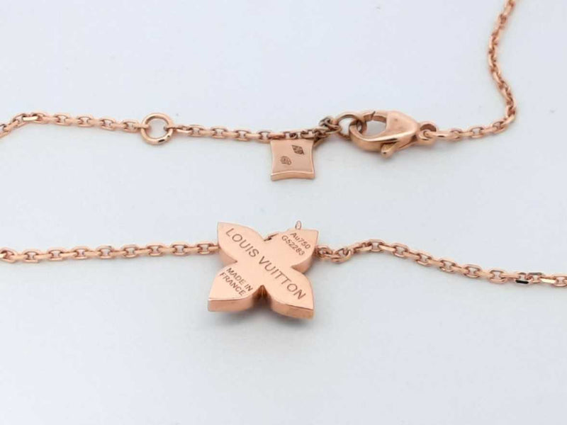 Louis Vuitton 18k Rose Gold Blossom Necklace 5.4 Grams 16 Inch Fw0325lrxzdu