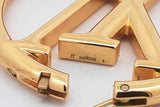Louis Vuitton Louise Lv Circle Logo Gold Tone Hoop Earrings 23 Grams Eb0726oxzsa