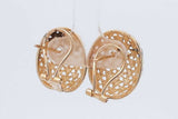 14k Yellow Gold Filigree Stud Earrings 5.3 Grams Eb0826orxsa