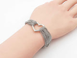 Tiffany And Co. Multi Strand Open Heart Mesh Bracelet 7 Inch Sd0925lrzsa