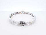 0.40 Cttw Diamond & 18k White Gold Bangle Bracelet 16 Grams 6 Inch Fw0925czxdu