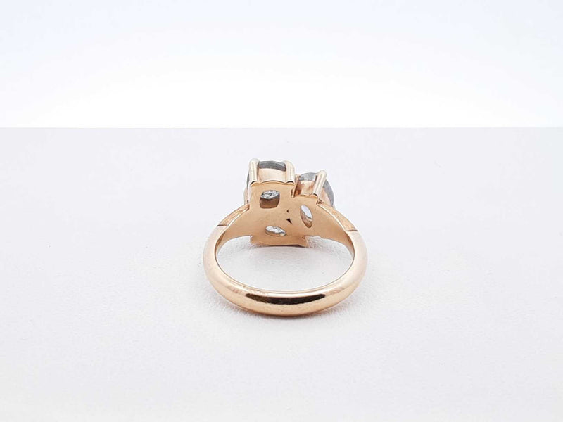 1.51 Cttw "Salt & Pepper" Diamond & 10k Gold Ring 6.2 Gram Size 6.25 Fw0525wwedu