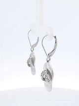 Na Hoku Diamond & 14k White Gold Flip Flop Slipper Earrings 4.2 Gram Fw0826orxdu