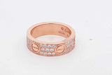 Cartier 18k Rose Gold Apptox. 0.66ctw Diamond Love Ring Eb0424rxxzsa