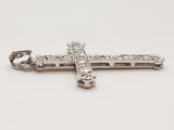 0.11 Cttw Natural Diamonds Platinum 2.3g Cross Pendant Do0226ixde