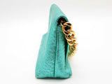 Tom Ford Label Mini Bag Metallic Lagoon Green Leather Handbag Do0926rrxde