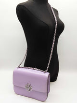 Tory Burch Britten Lavender Purple Leather Chain Shoulder Bag Do0325lxzde