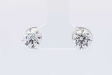 2.0cttw Lab Grown Diamond Stud Screwback Earrings 14k White Gold 1.1g Eb326wcrsa
